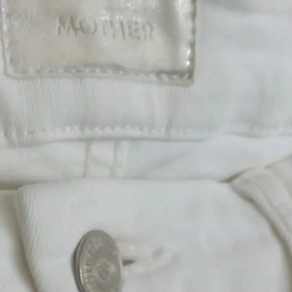 Mother The Looker Ankle Fray  Little Miss Innocent White Jeans size 25 - Picture 10 of 11